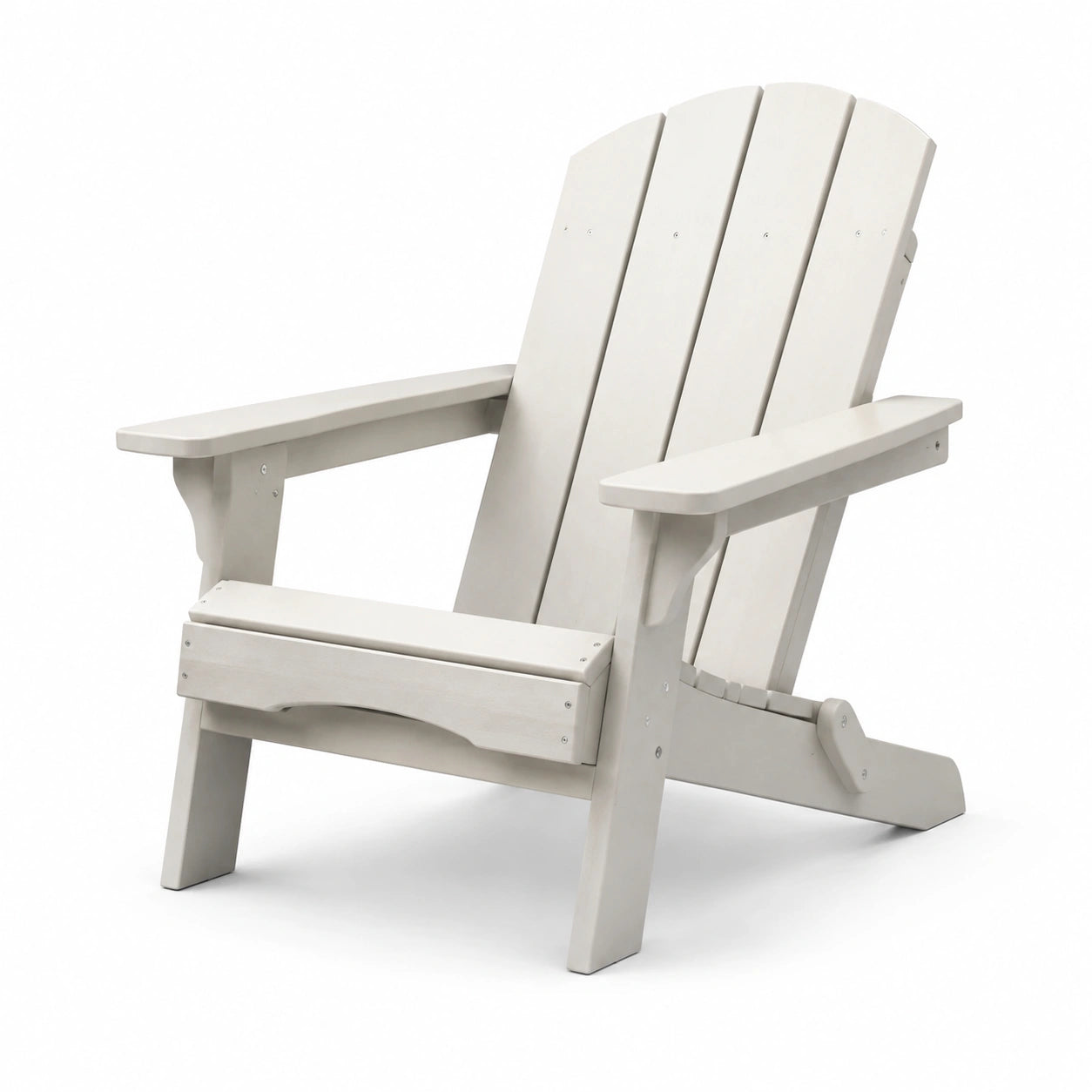 Silla Adirondack de Madera Compuesta Blanca 90x75x88cm