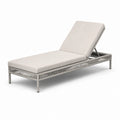 Tumbona de aluminio y ratán sintético beige 200cm