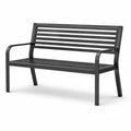 Banco de acero para exterior 120cm negro