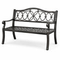 Banco de metal negro para exterior 127 cm