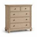 Cajonera de Madera con 5 Cajones Beige 90x40x100 cm
