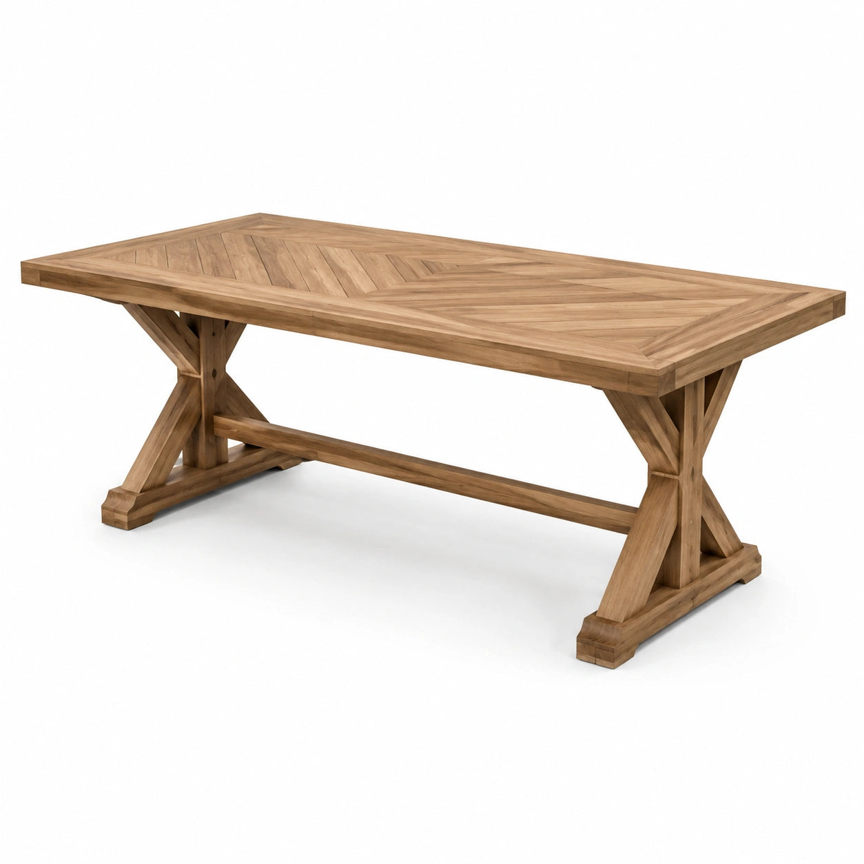 Mesa de comedor de jardín de madera de teca 200x100x75 cm